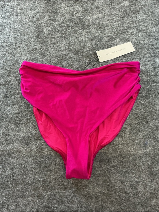 Veronica Beard Other - Veronica Beard Hot Pink High-Waist Bikini Bottoms Size L